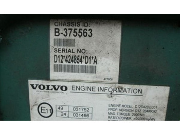 Motor za Kamion Volvo D12D 420   Volvo FH 12: slika Motor za Kamion Volvo D12D 420   Volvo FH 12