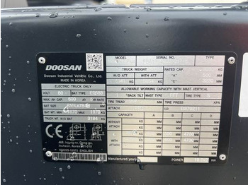 Električni viličar Doosan B30X-7 PLUS: slika Električni viličar Doosan B30X-7 PLUS