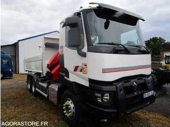 Kamion Porteur bibenne grue Renault C380 - 2015 - 320 000km - TRES BON ETAT: slika Kamion Porteur bibenne grue Renault C380 - 2015 - 320 000km - TRES BON ETAT