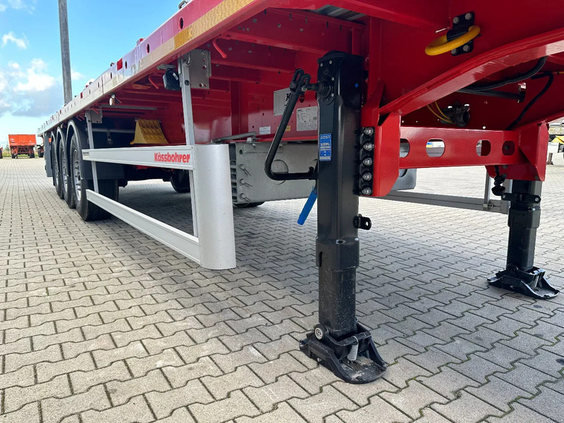 Novi Poluprikolica plato/ Otvoreni sanduk Kässbohrer NEU Heavy-Duty Platform, Heckbündig, Twistlocks (1x 40FT / 2x 20FT), ADR (EX/II, EX/III, FL, AT), Rungtasschen, Scheibebremsen: slika Novi Poluprikolica plato/ Otvoreni sanduk Kässbohrer NEU Heavy-Duty Platform, Heckbündig, Twistlocks (1x 40FT / 2x 20FT), ADR (EX/II, EX/III, FL, AT), Rungtasschen, Scheibebremsen