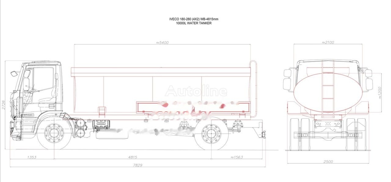 Novi Kamion cisterna IVECO Eurocargo ML180E28 water tank: slika Novi Kamion cisterna IVECO Eurocargo ML180E28 water tank