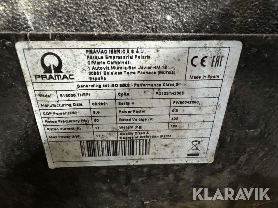 Generatorski set Generator Pramac S12000: slika Generatorski set Generator Pramac S12000