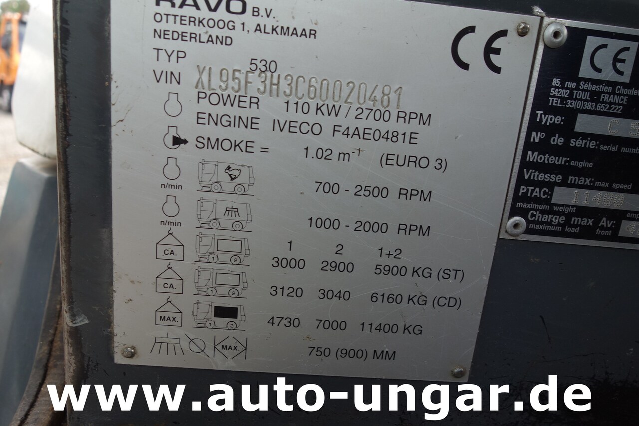 Cestovna čistilica Ravo C540 / 530 Kehrmaschine - Kärcher - Heckabsaugung - Motorschaden: slika Cestovna čistilica Ravo C540 / 530 Kehrmaschine - Kärcher - Heckabsaugung - Motorschaden