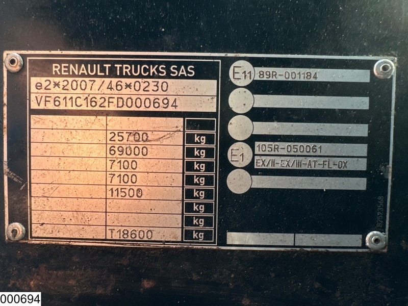 Tegljač Renault T 460 RHD, EURO 6, ADR, Compressor: slika Tegljač Renault T 460 RHD, EURO 6, ADR, Compressor