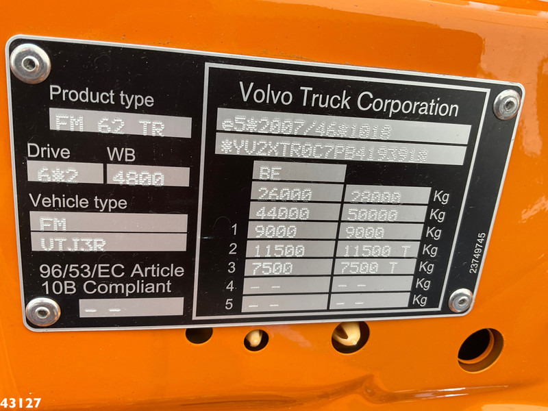 Kamion s kukastom dizalicom Volvo FM 430 VDL 21 Ton haakarmsysteem: slika Kamion s kukastom dizalicom Volvo FM 430 VDL 21 Ton haakarmsysteem