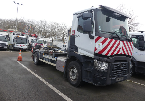 Kamion s kukastom dizalicom REF:10524 - Camion porte-container Renault HD002 (2014-49.670 km): slika Kamion s kukastom dizalicom REF:10524 - Camion porte-container Renault HD002 (2014-49.670 km)