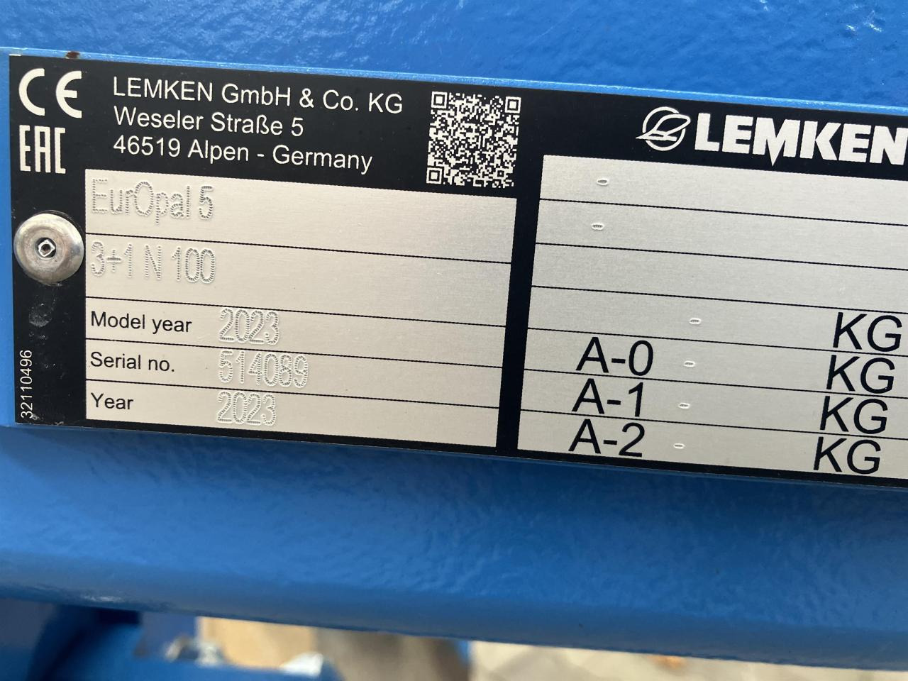 Plug Lemken EurOpal 5 3+1 N 100: slika Plug Lemken EurOpal 5 3+1 N 100