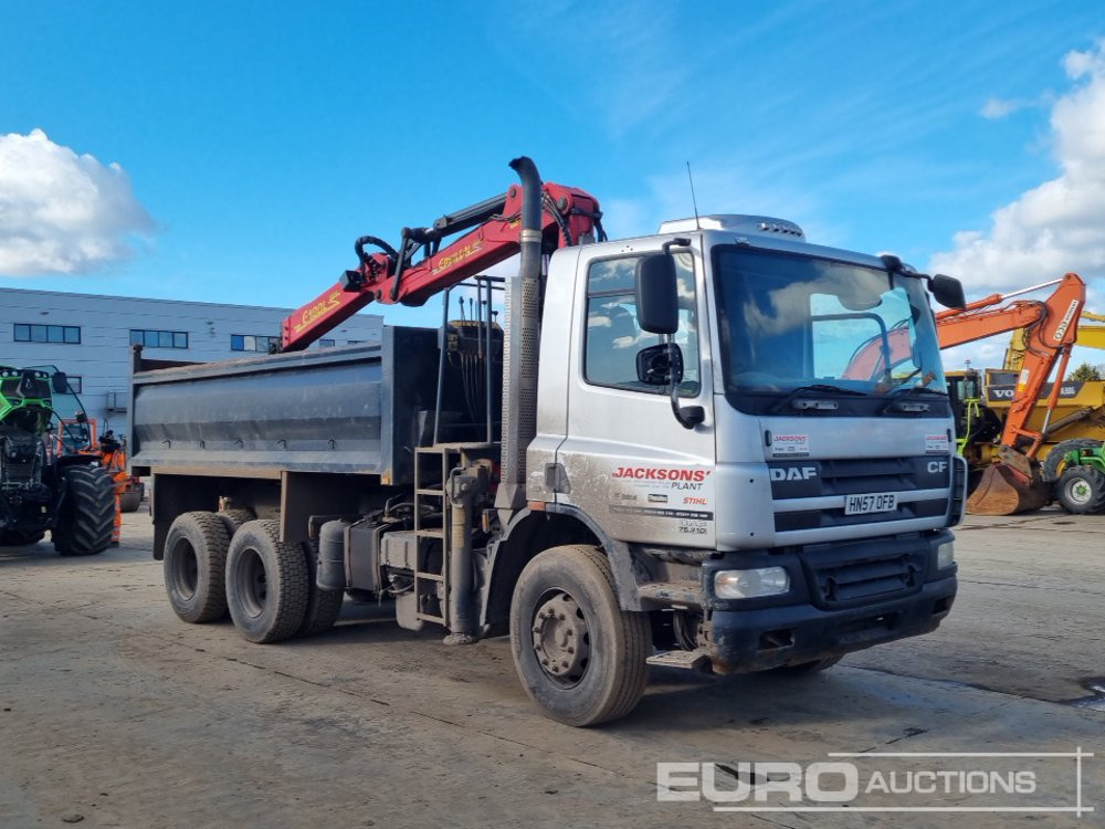 Kiper, Kamion s kranom 2008 DAF CF75.310: slika Kiper, Kamion s kranom 2008 DAF CF75.310