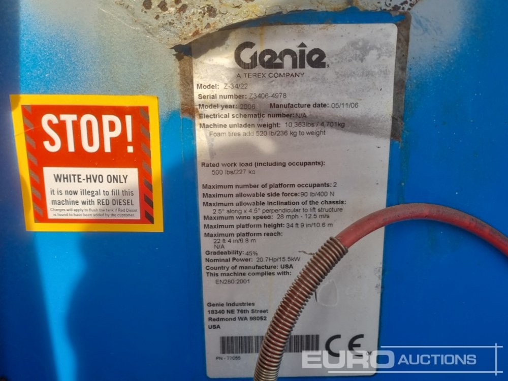 Podizna platforma Genie Z-34/22: slika Podizna platforma Genie Z-34/22